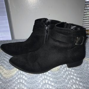 Suede ankle booties